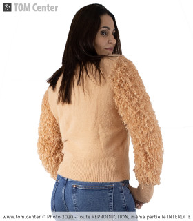 Pull à la taille - Laine et Fourrure