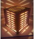 The Cube C19 - Lampe Déco en Bois Exotique